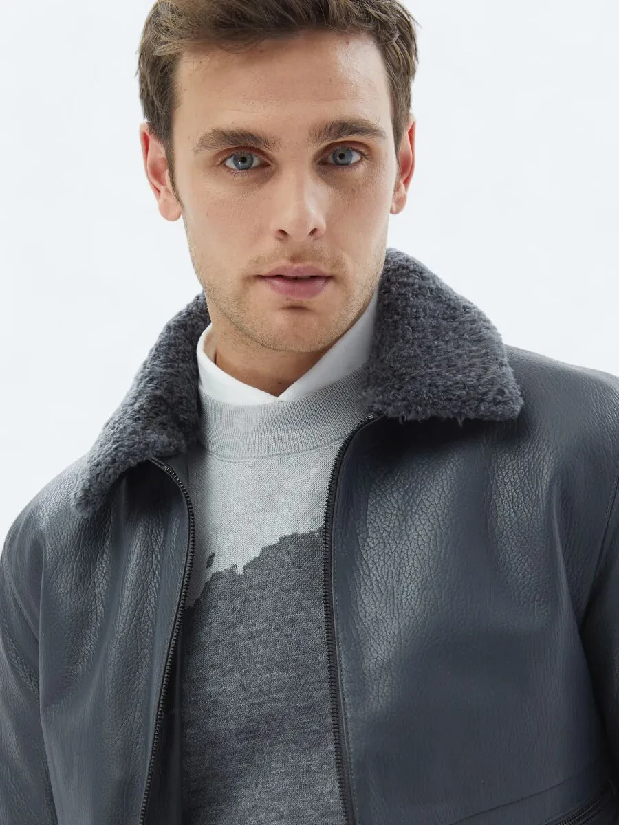 Grey Sheep Leather Leather Coat - 4