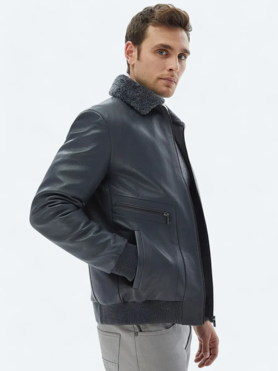 Grey Sheep Leather Leather Coat - 6