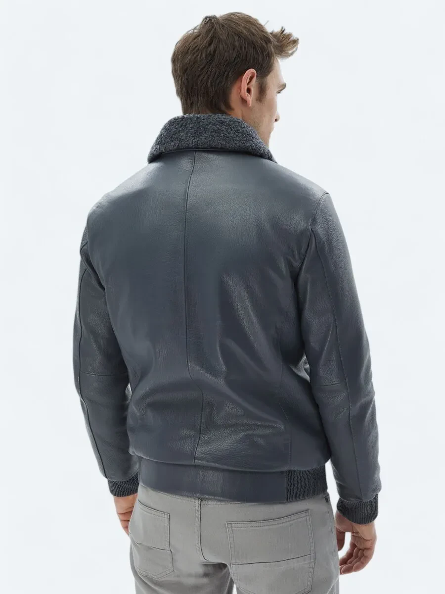 Grey Sheep Leather Leather Coat - 7