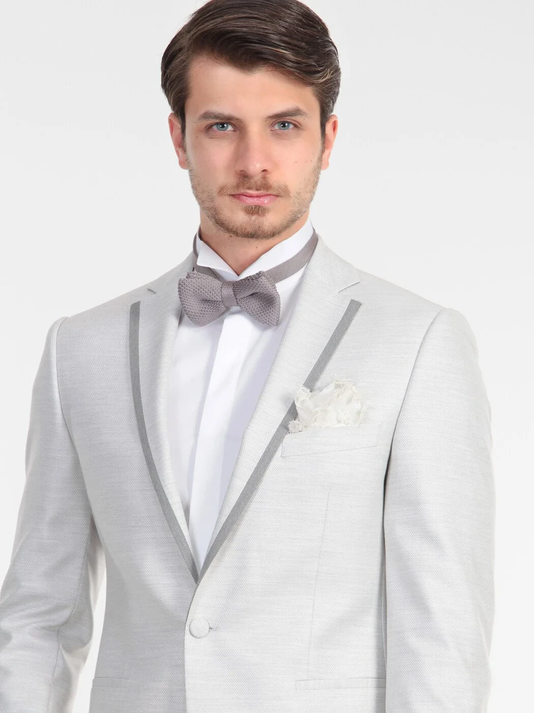 Grey Slim Fit Jacket - 5