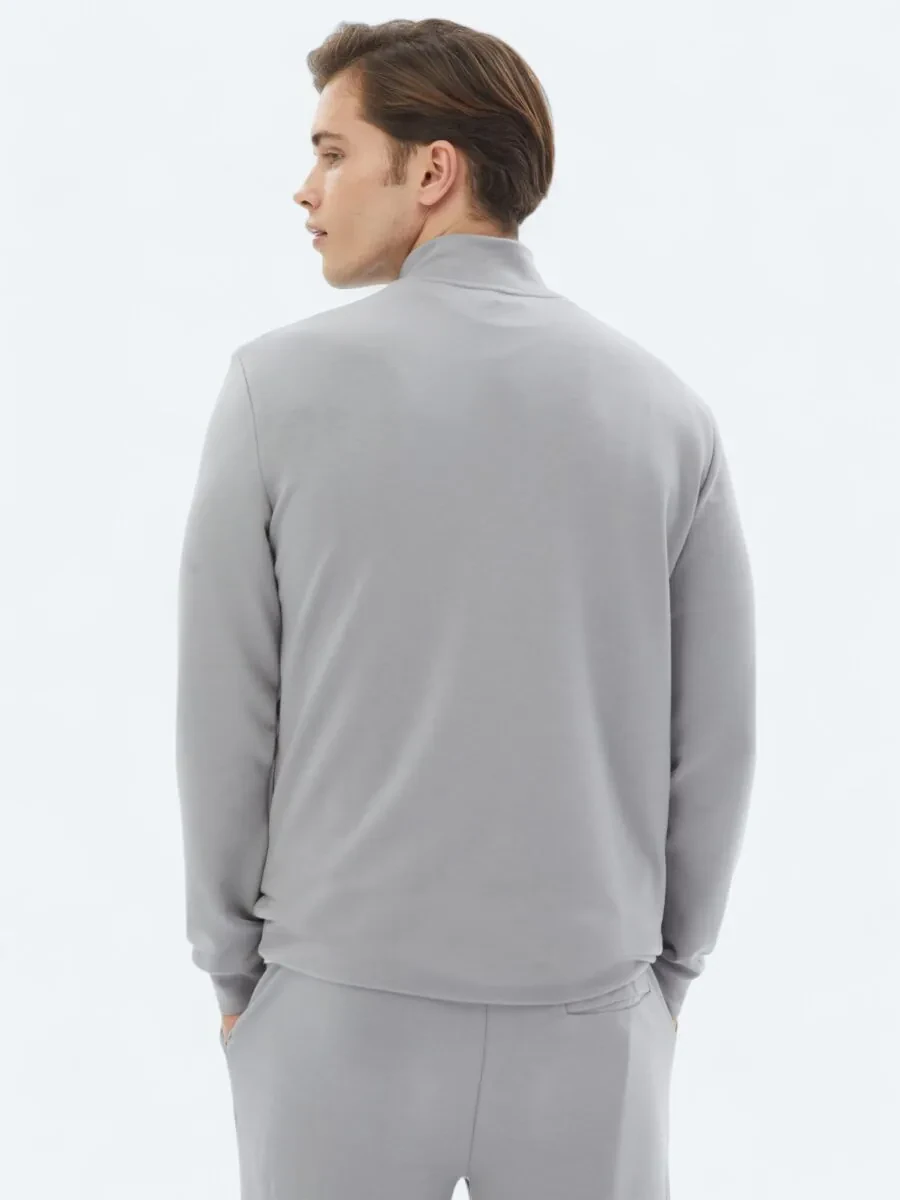 Grey Turtleneck Sweatshirt - 7