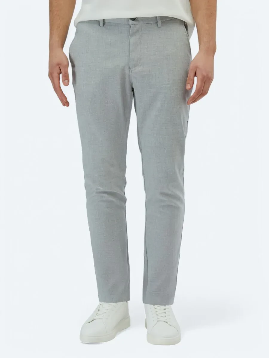 Grey Weaving Casual Trousers - 2
