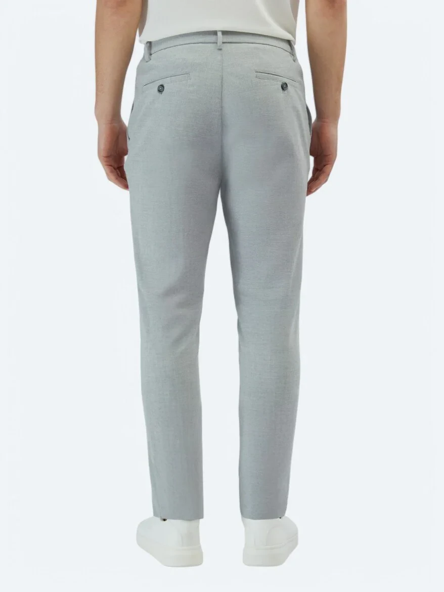 Grey Weaving Casual Trousers 