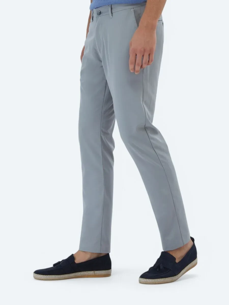 Grey Weaving Casual Trousers - 3