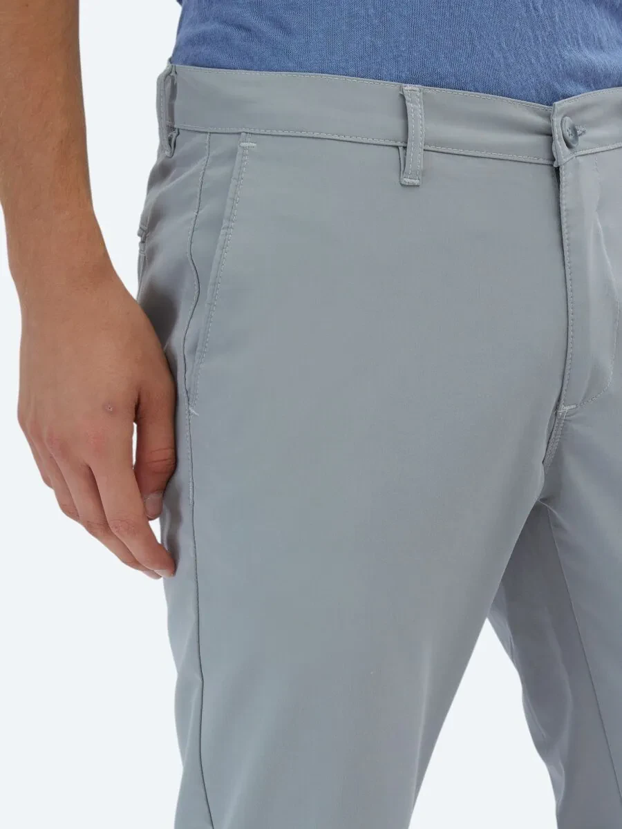 Grey Weaving Casual Trousers - 4