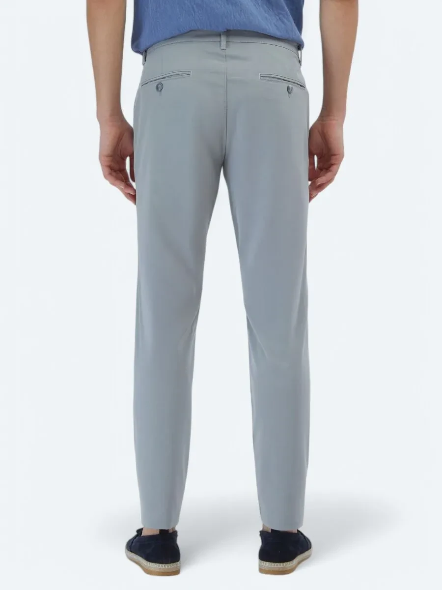 Grey Weaving Casual Trousers - 5
