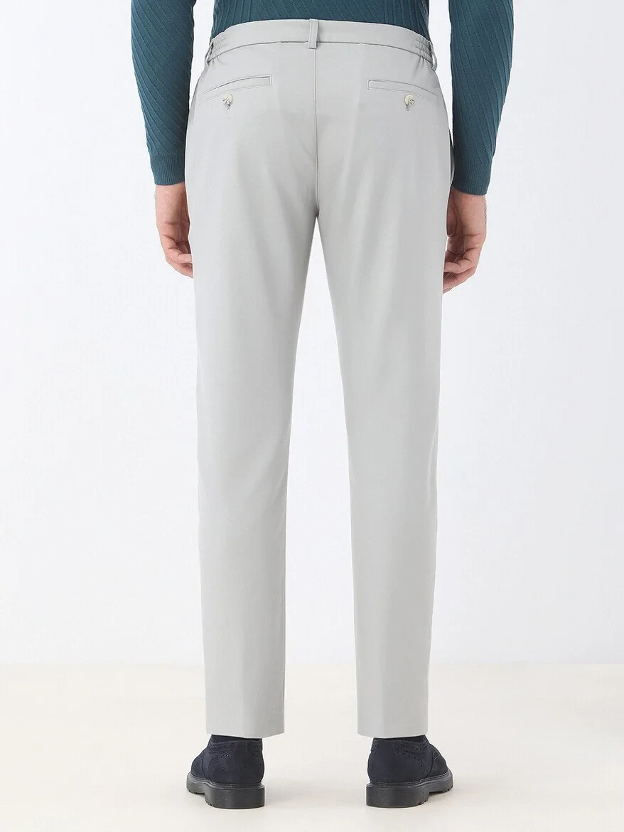 Grey Weaving Jogging Fit Casual Trousers 