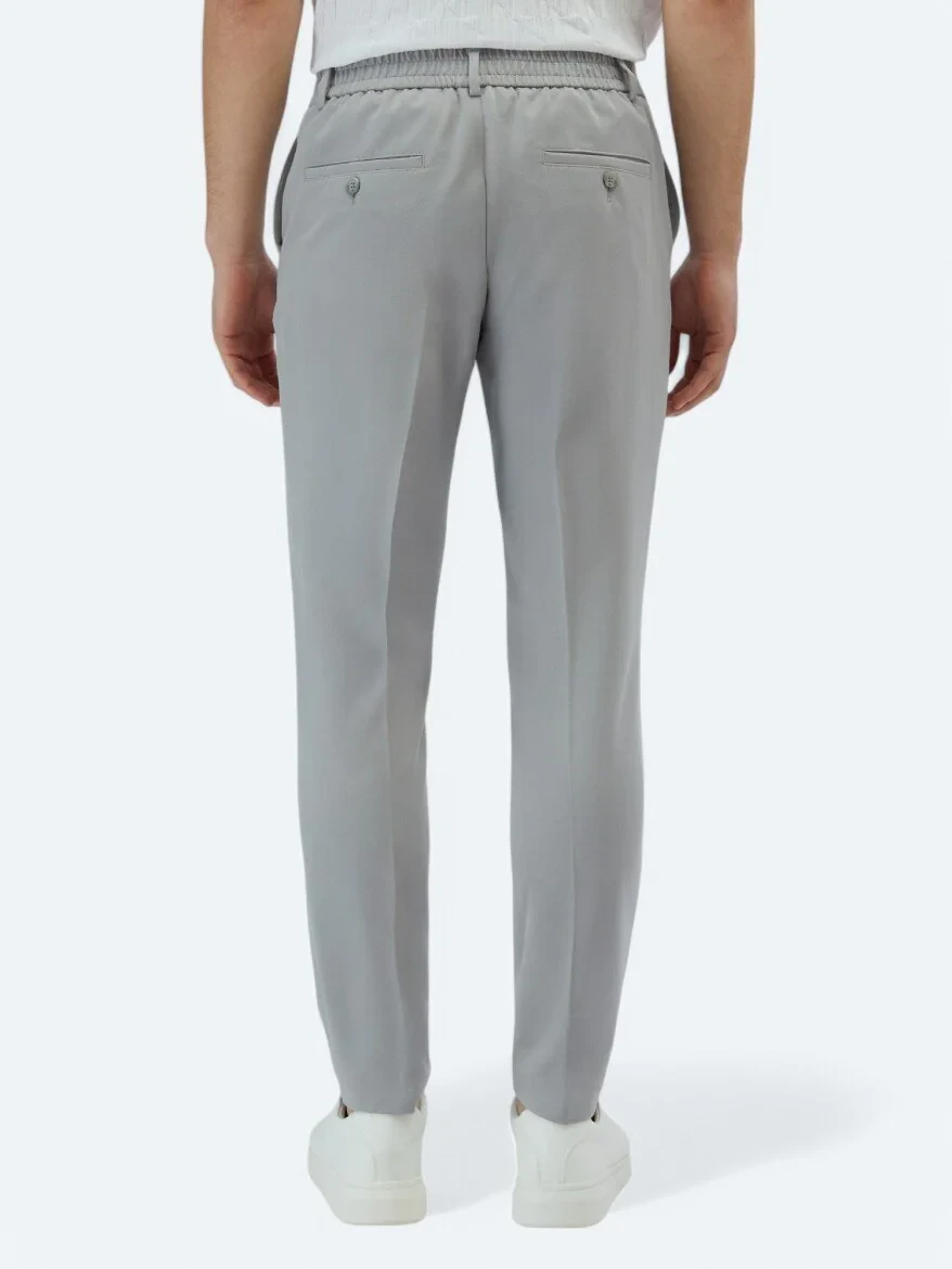 Grey Weaving Jogging Fit Casual Trousers - 5