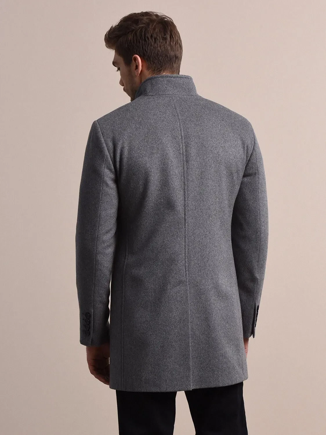 Grey Weaving Overcoat - 4