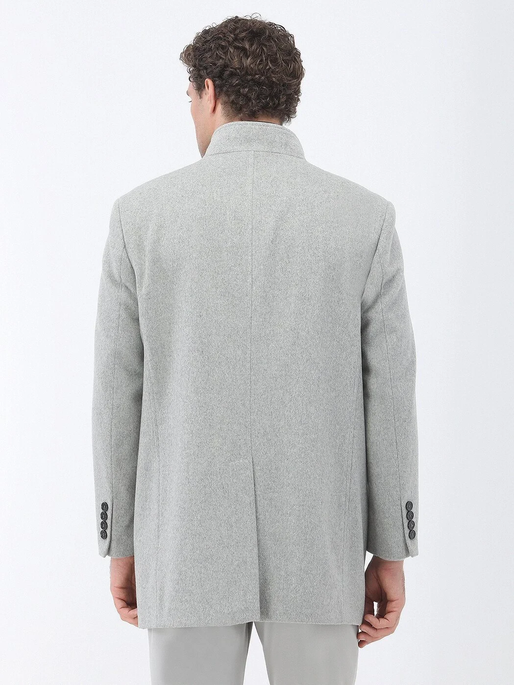 Grey Weaving Overcoat - 6