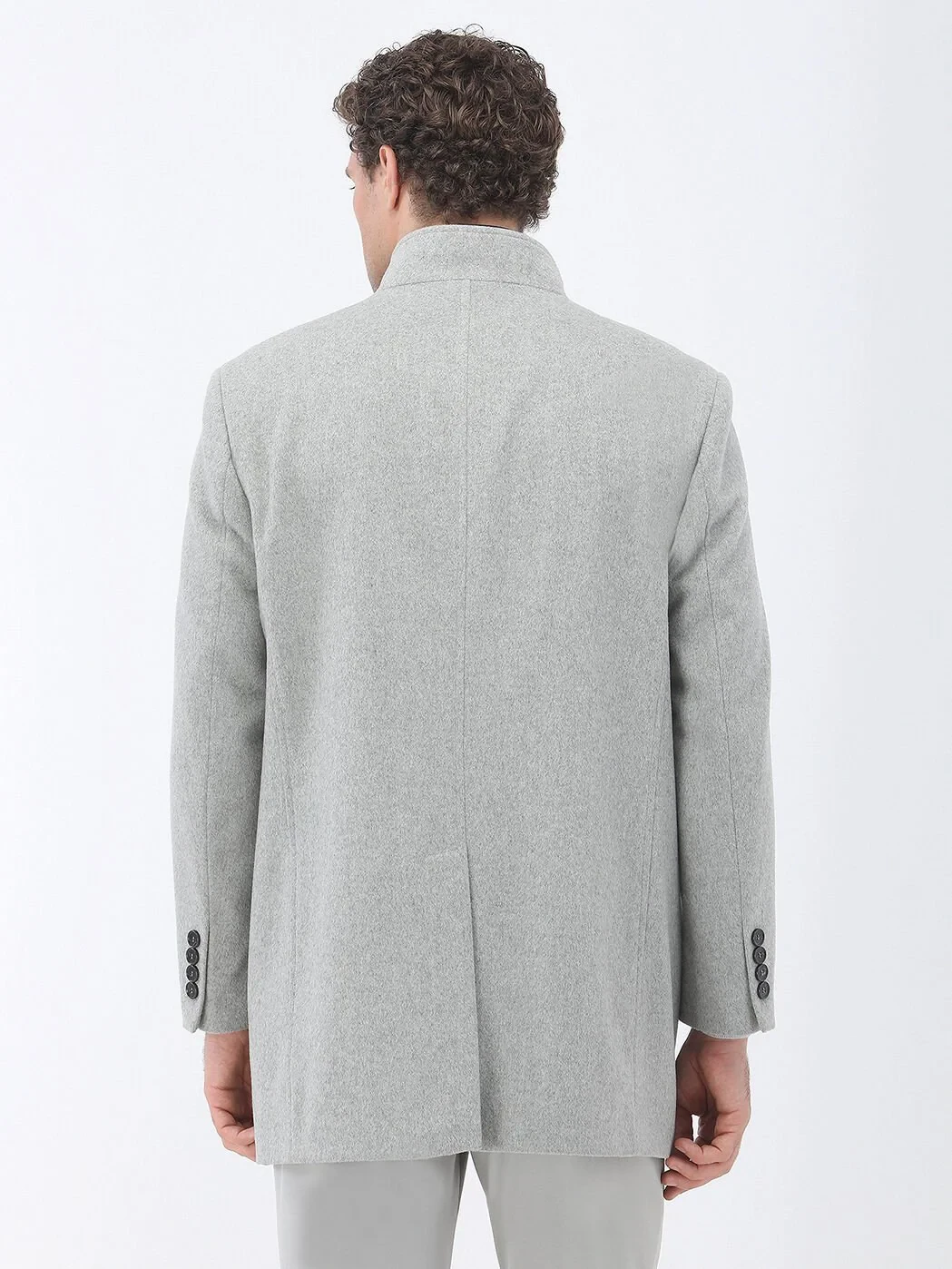 Grey Weaving Overcoat - 6