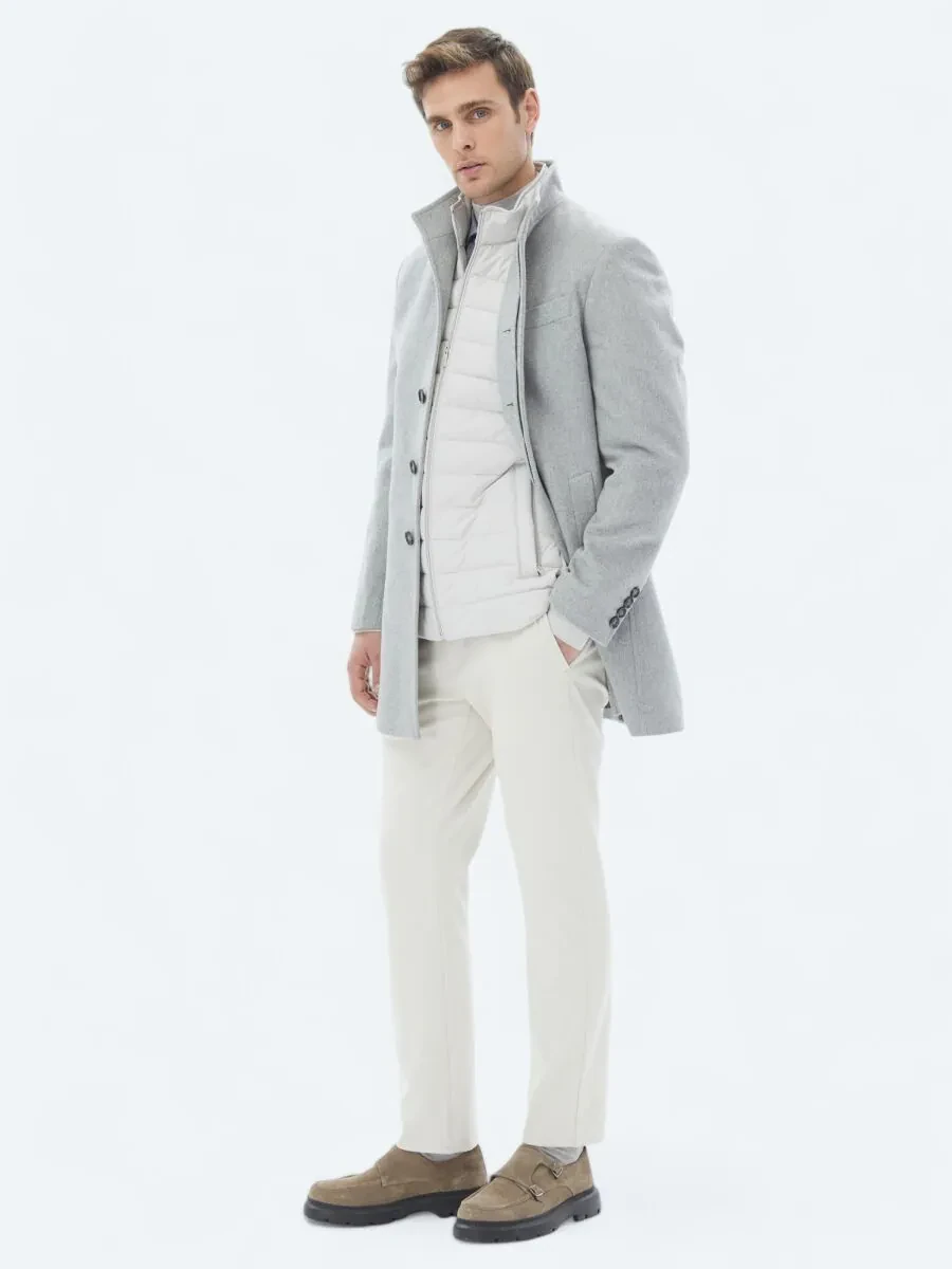 Grey Weaving Overcoat - 4