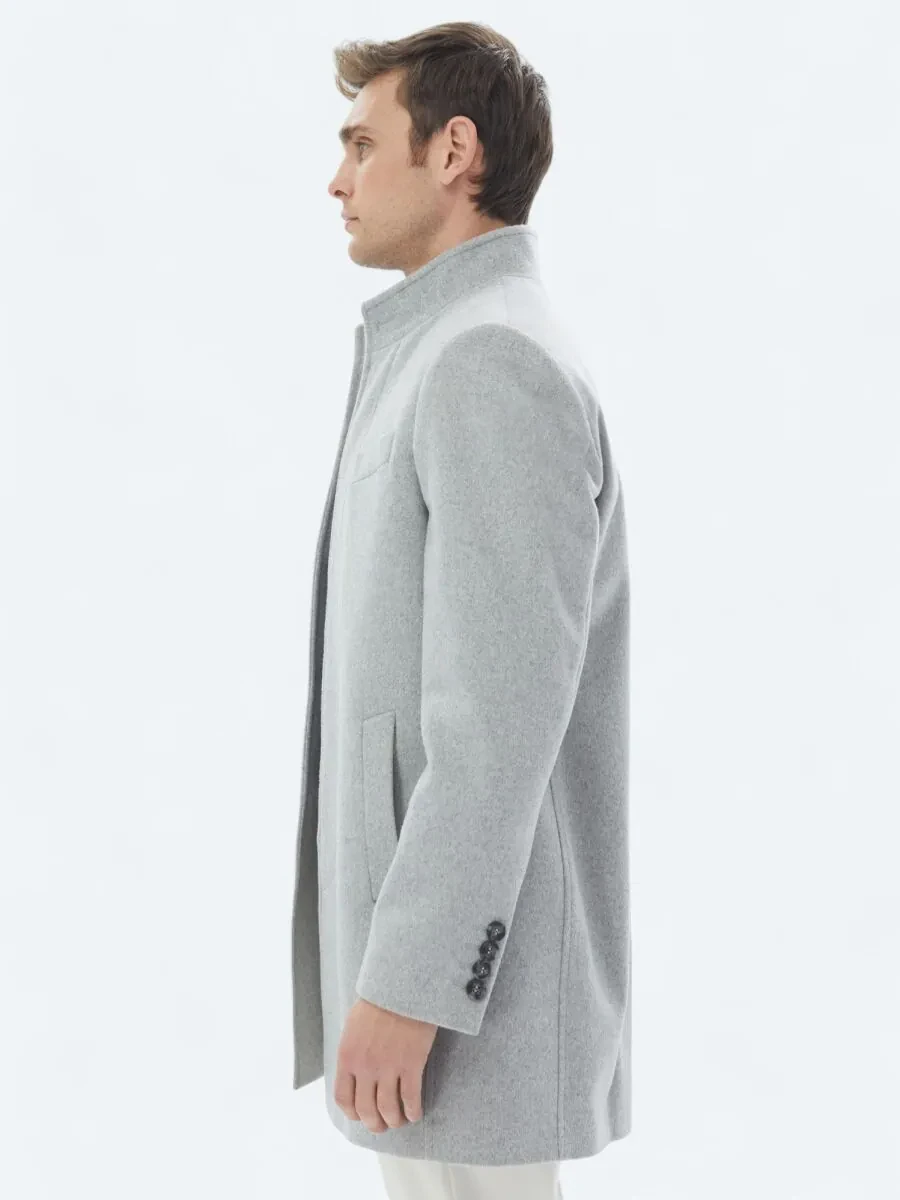 Grey Weaving Overcoat - 6