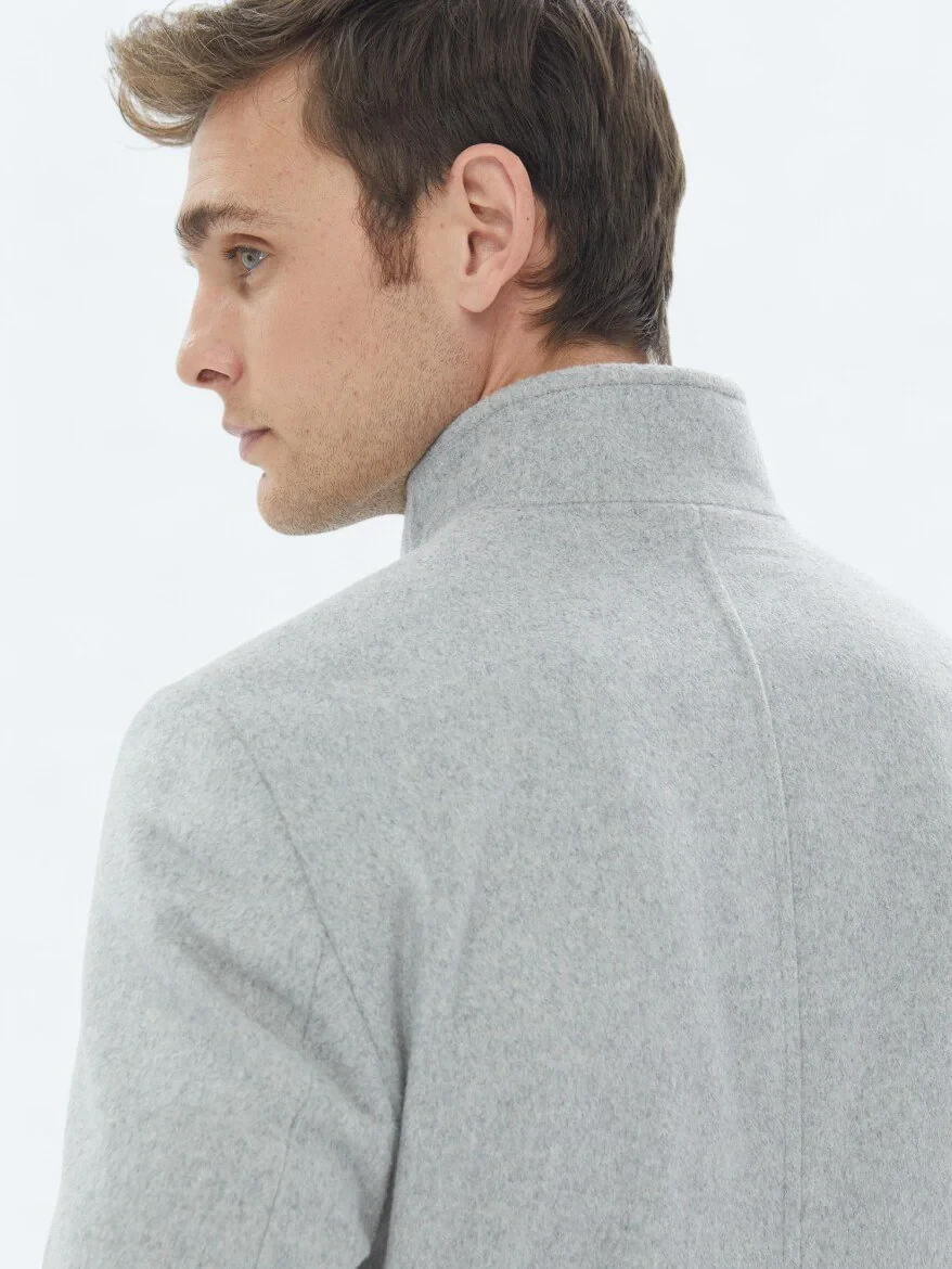 Grey Weaving Overcoat - 8