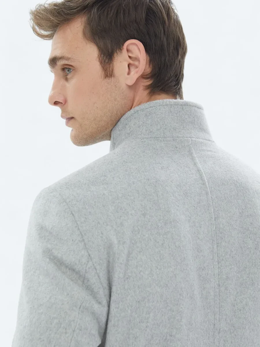 Grey Weaving Overcoat - 8