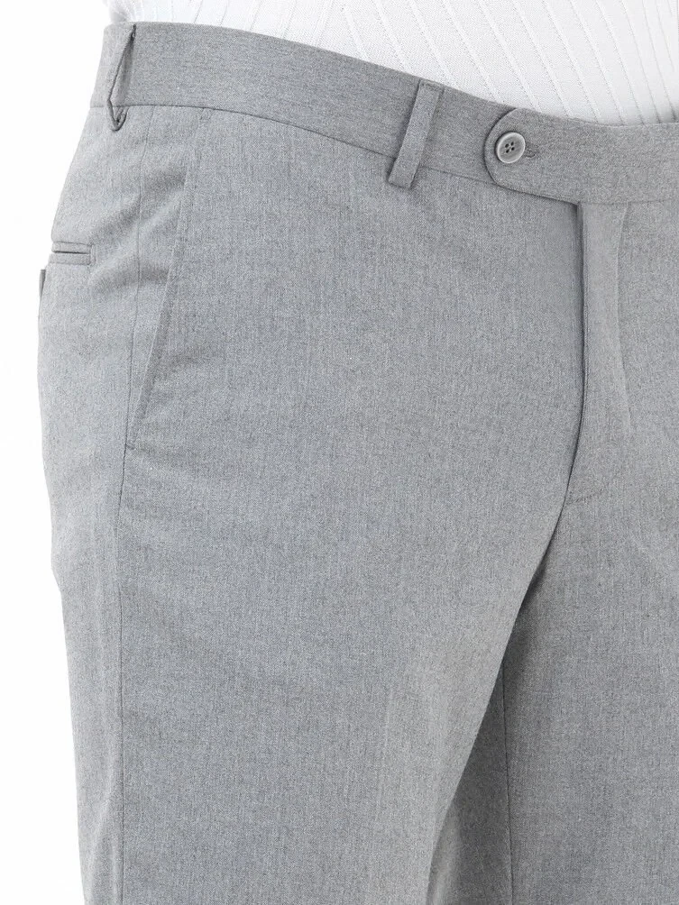 Grey Weaving Regular Fit Classical Trousers - 2