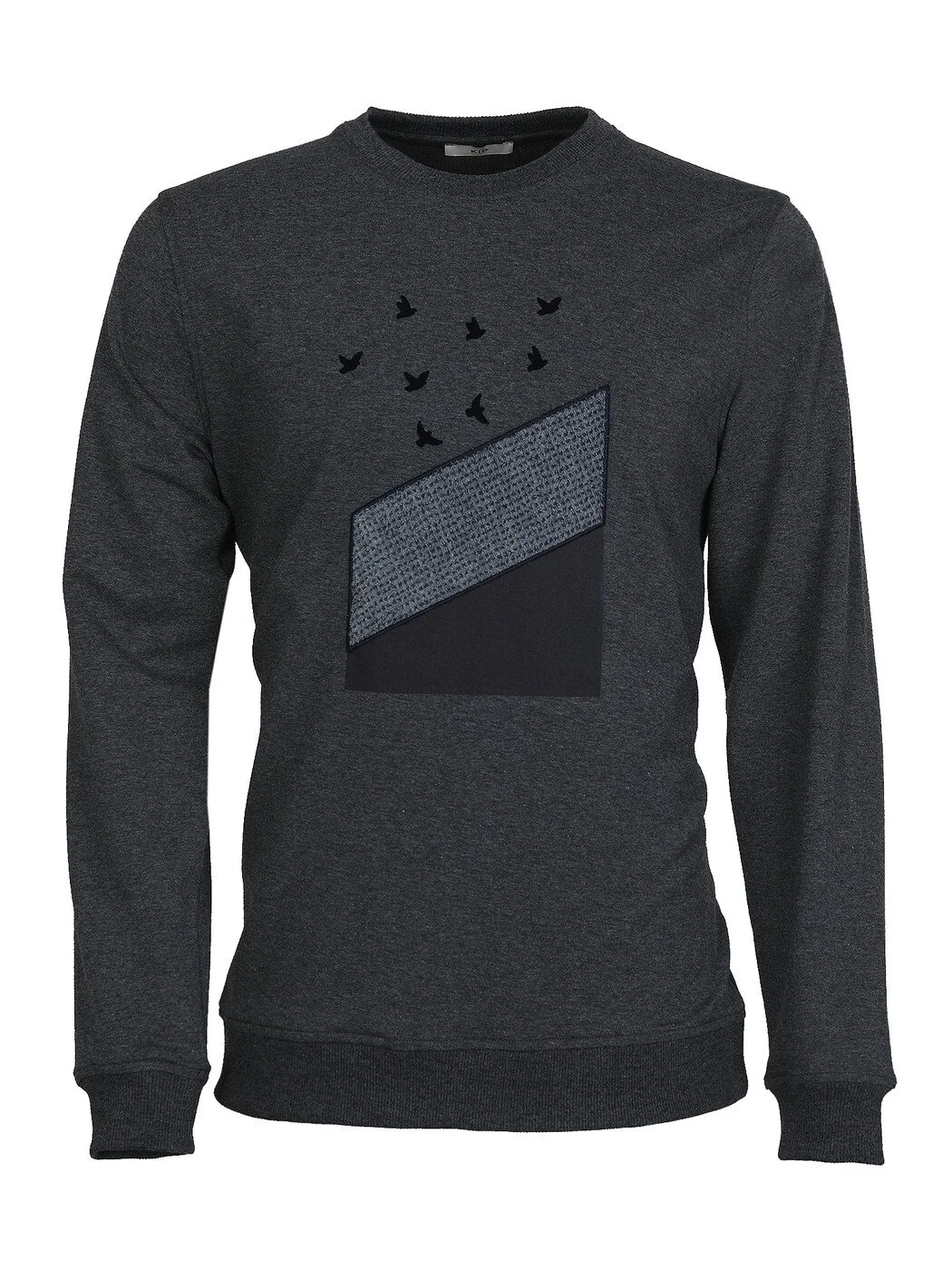 Gri Baskılı Sweatshırt - 6