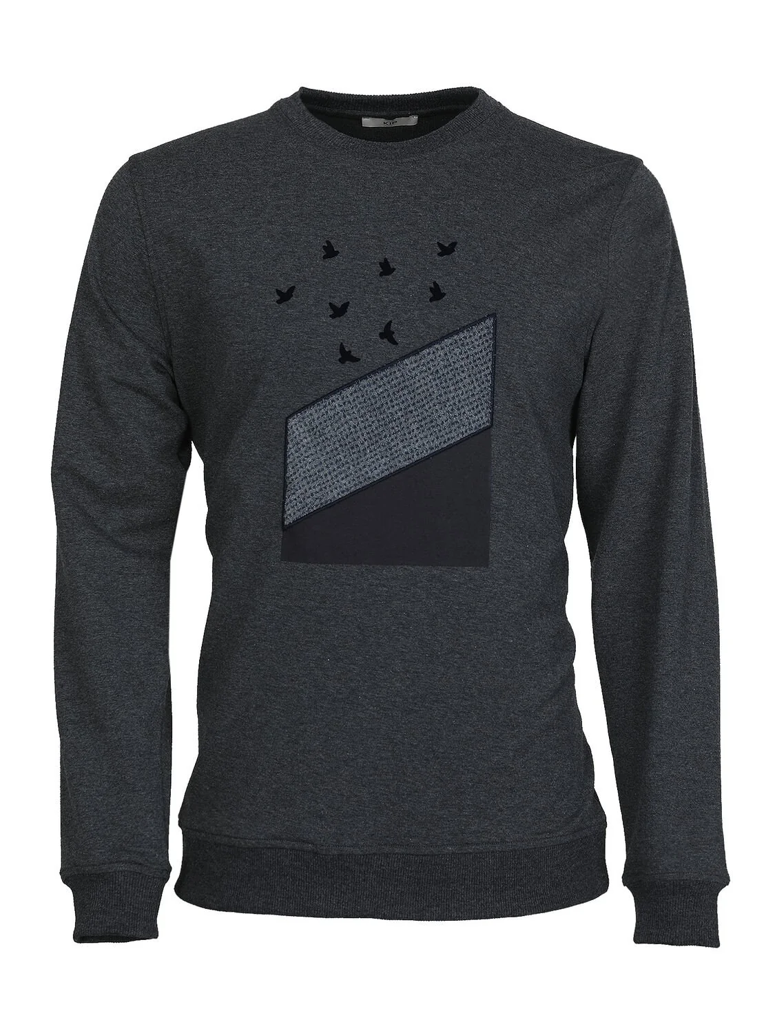 Gri Baskılı Sweatshırt - 6