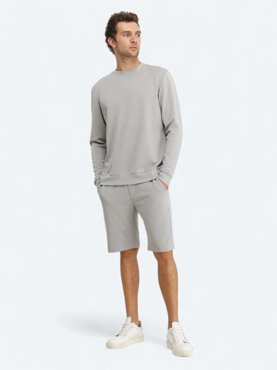 Gri Bisiklet Yaka Sweatshırt - 2