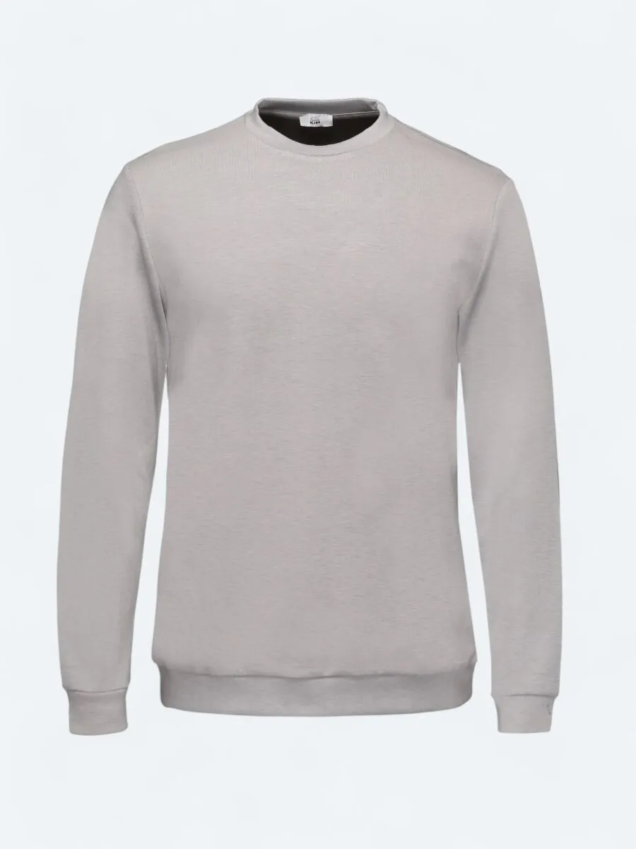 Gri Bisiklet Yaka Sweatshırt - 5