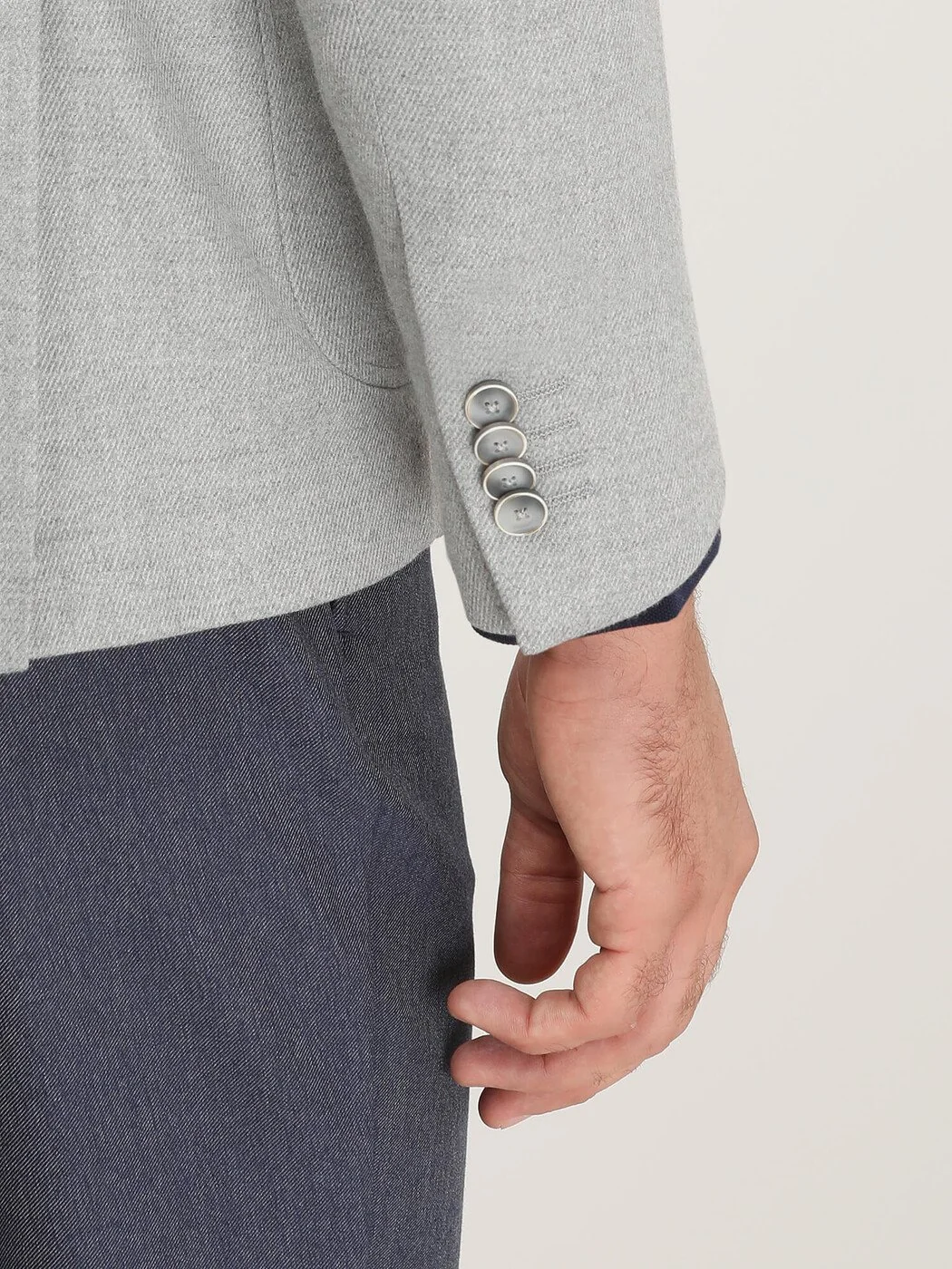Gri Desenli Modern Fit Ceket - 5