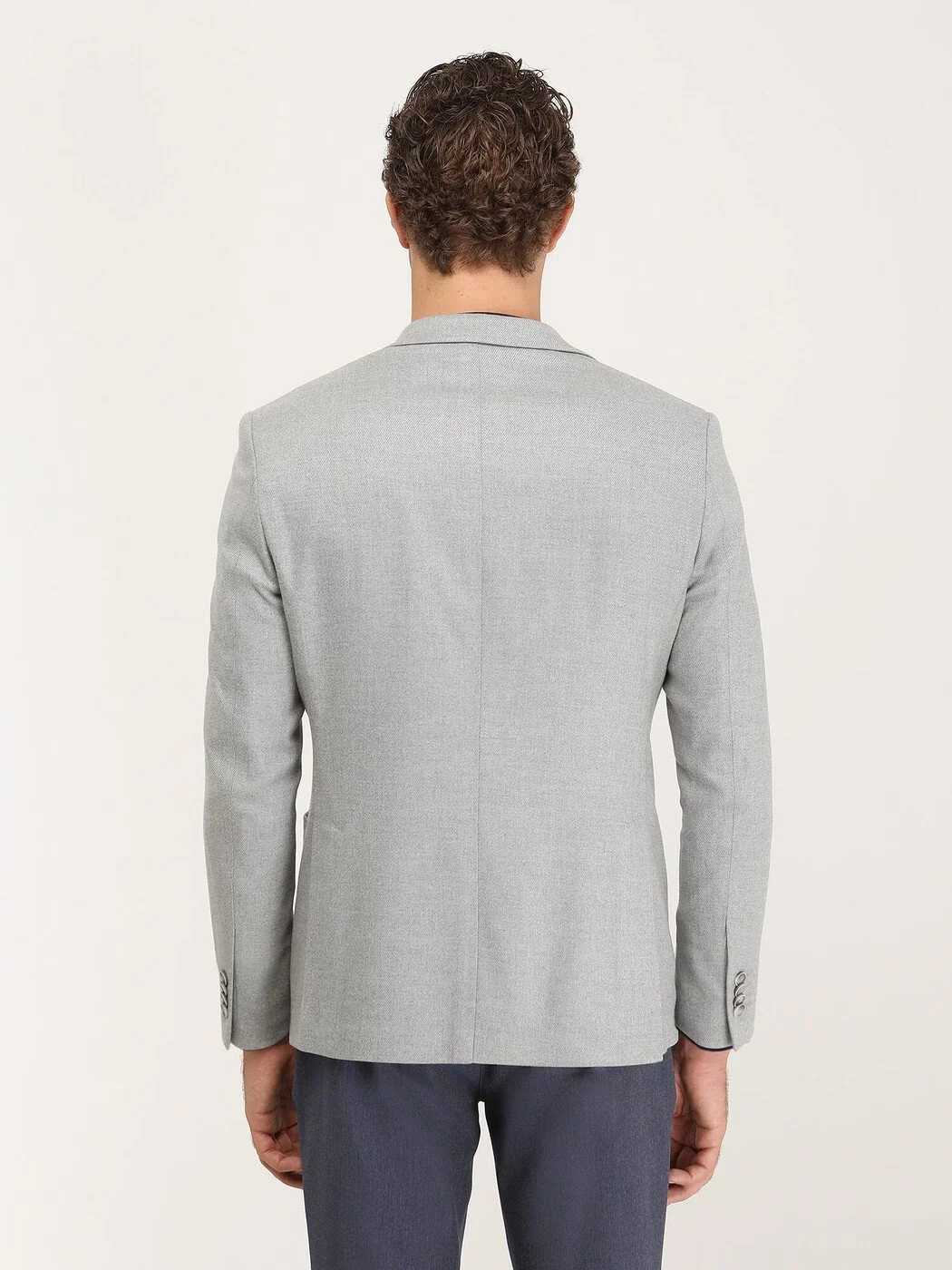 Gri Desenli Modern Fit Ceket - 6