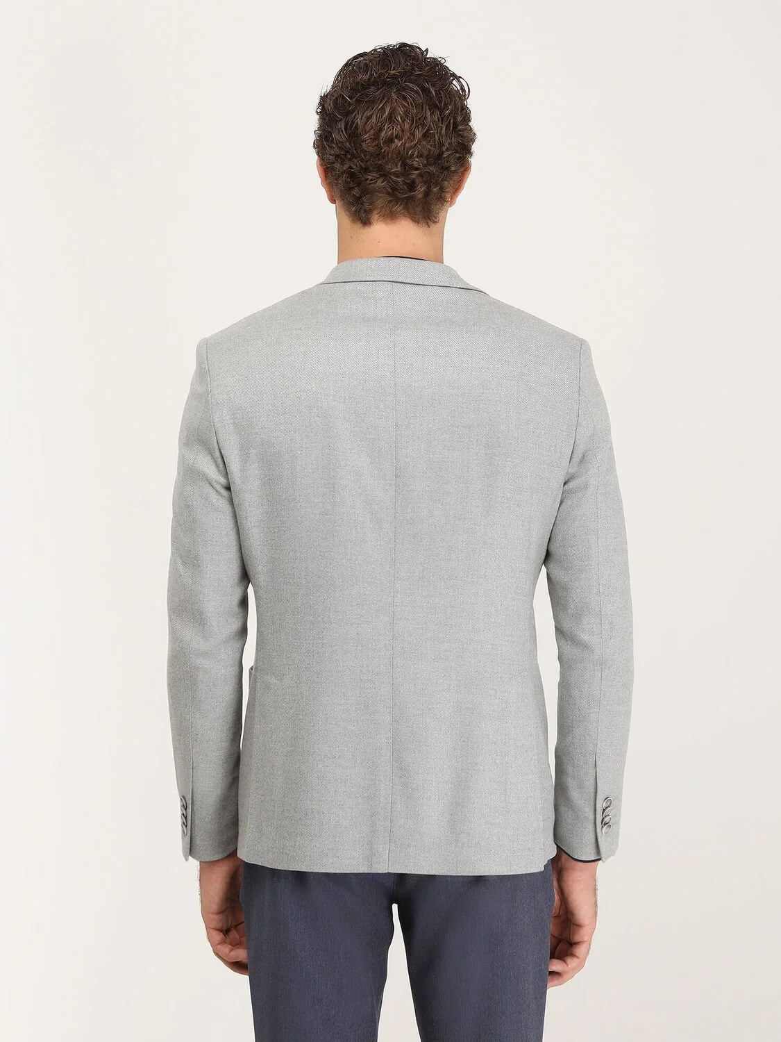 Gri Desenli Modern Fit Ceket - 6