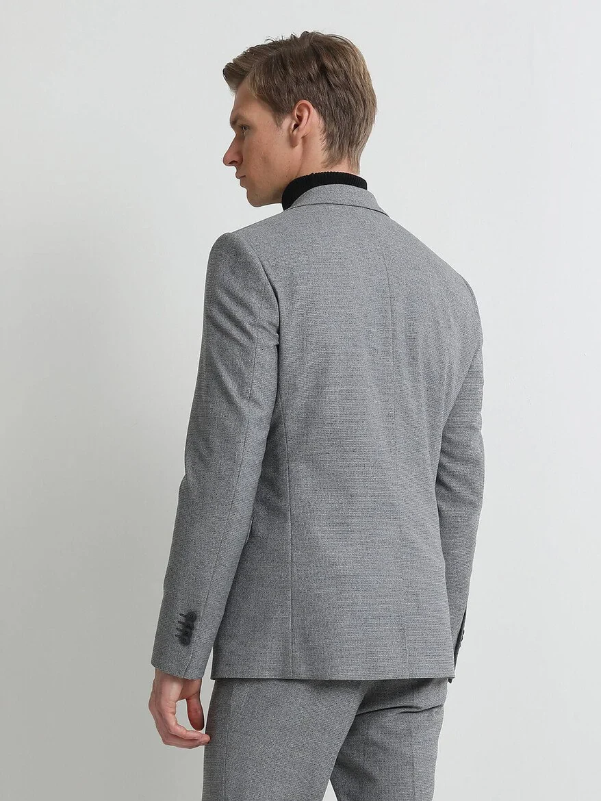 Gri Mikro Modern Fit Takım Elbise - 4