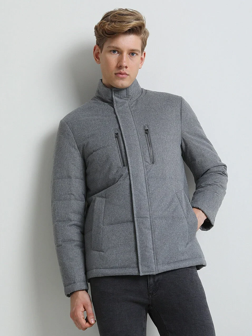 Gri Regular Fit Spor Ceket - 3