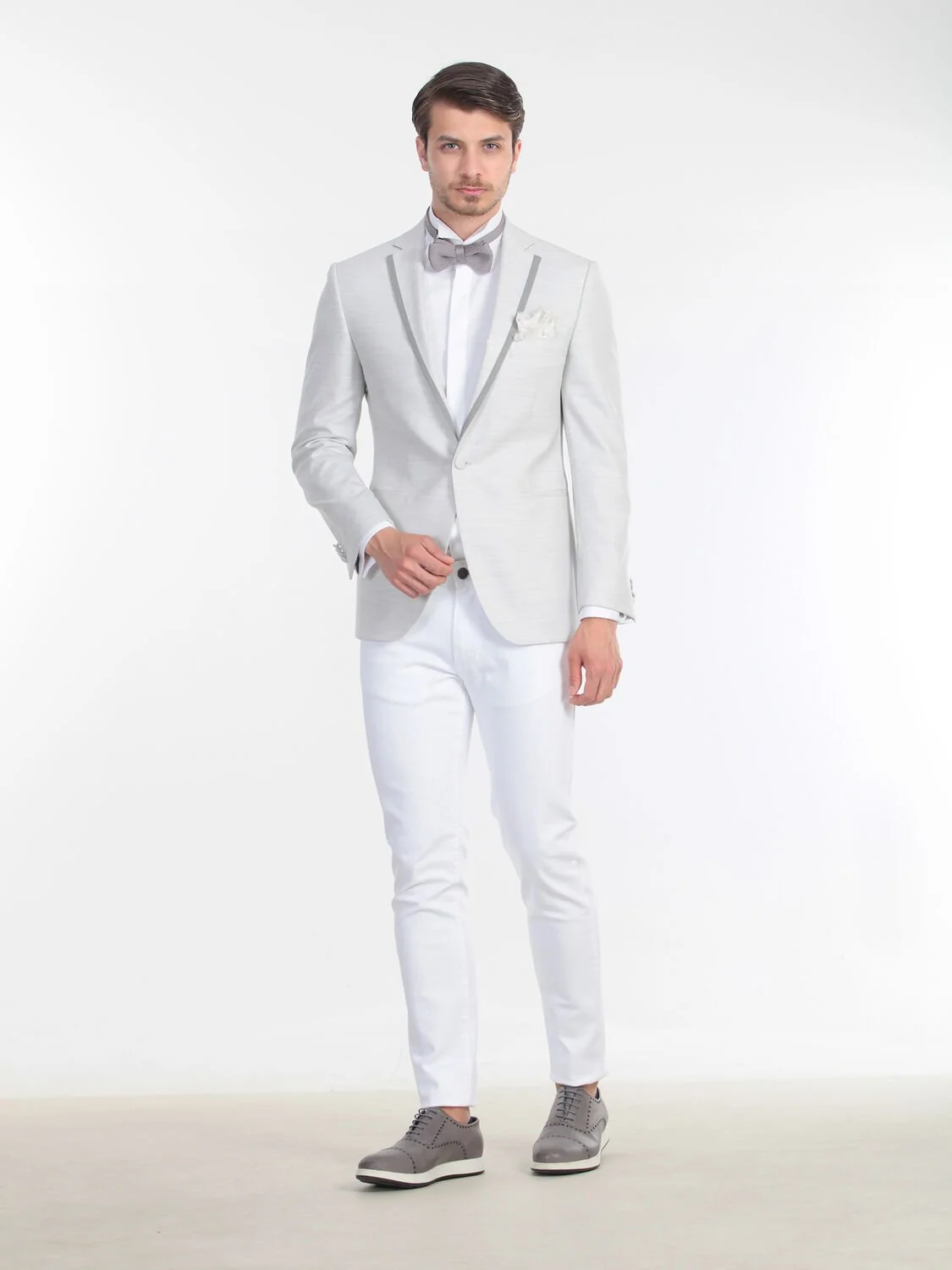 Gri Slim Fit Ceket - 2