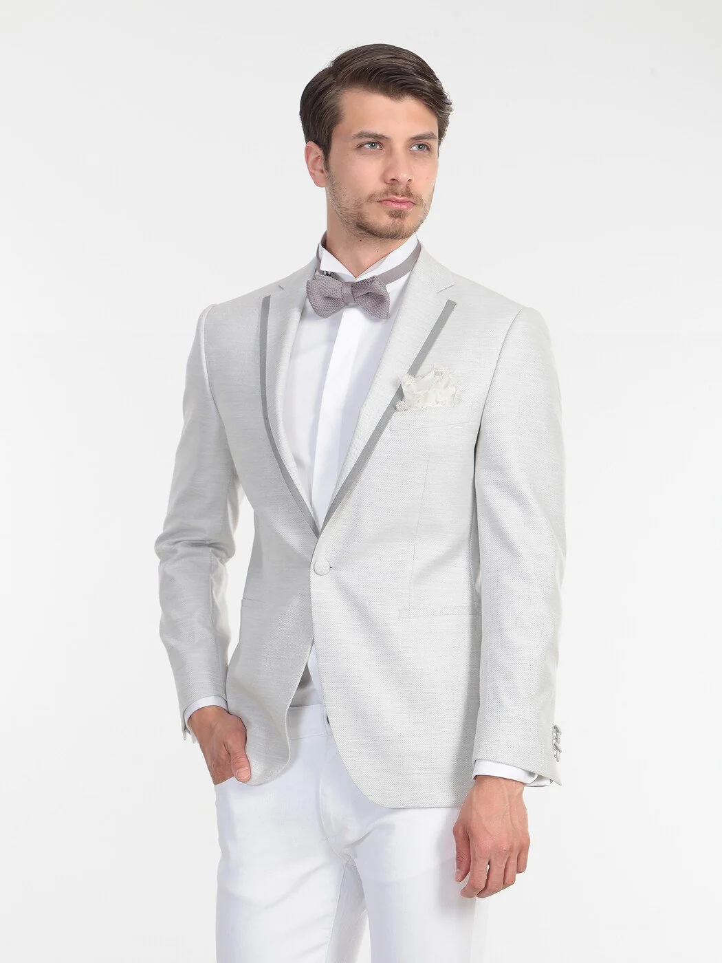 Gri Slim Fit Ceket - 3