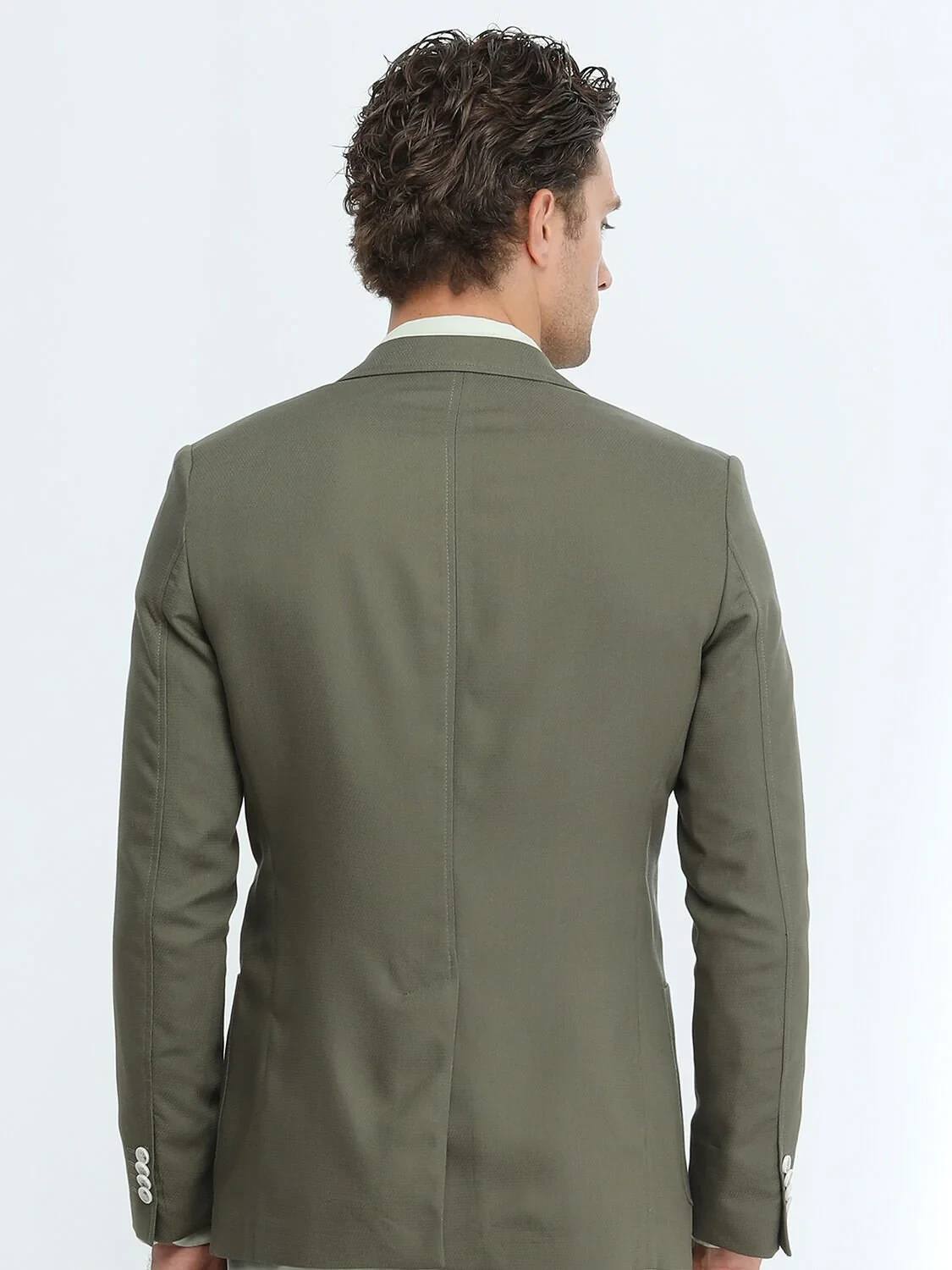 Haki Desenli Modern Fit Ceket - 5