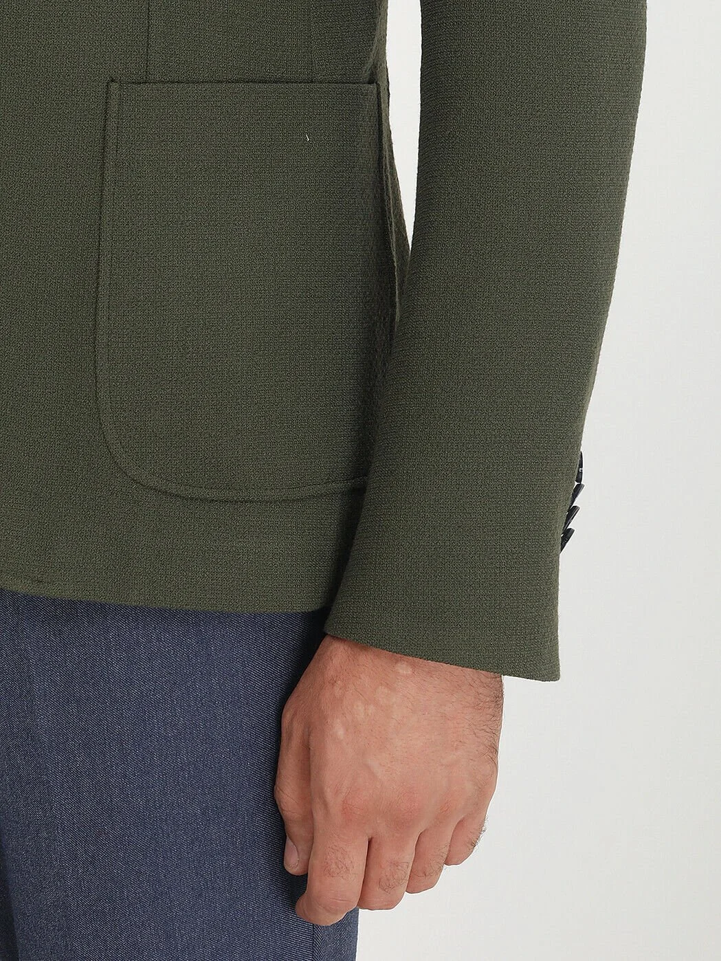Haki Desenli Slim Fit Ceket - 4
