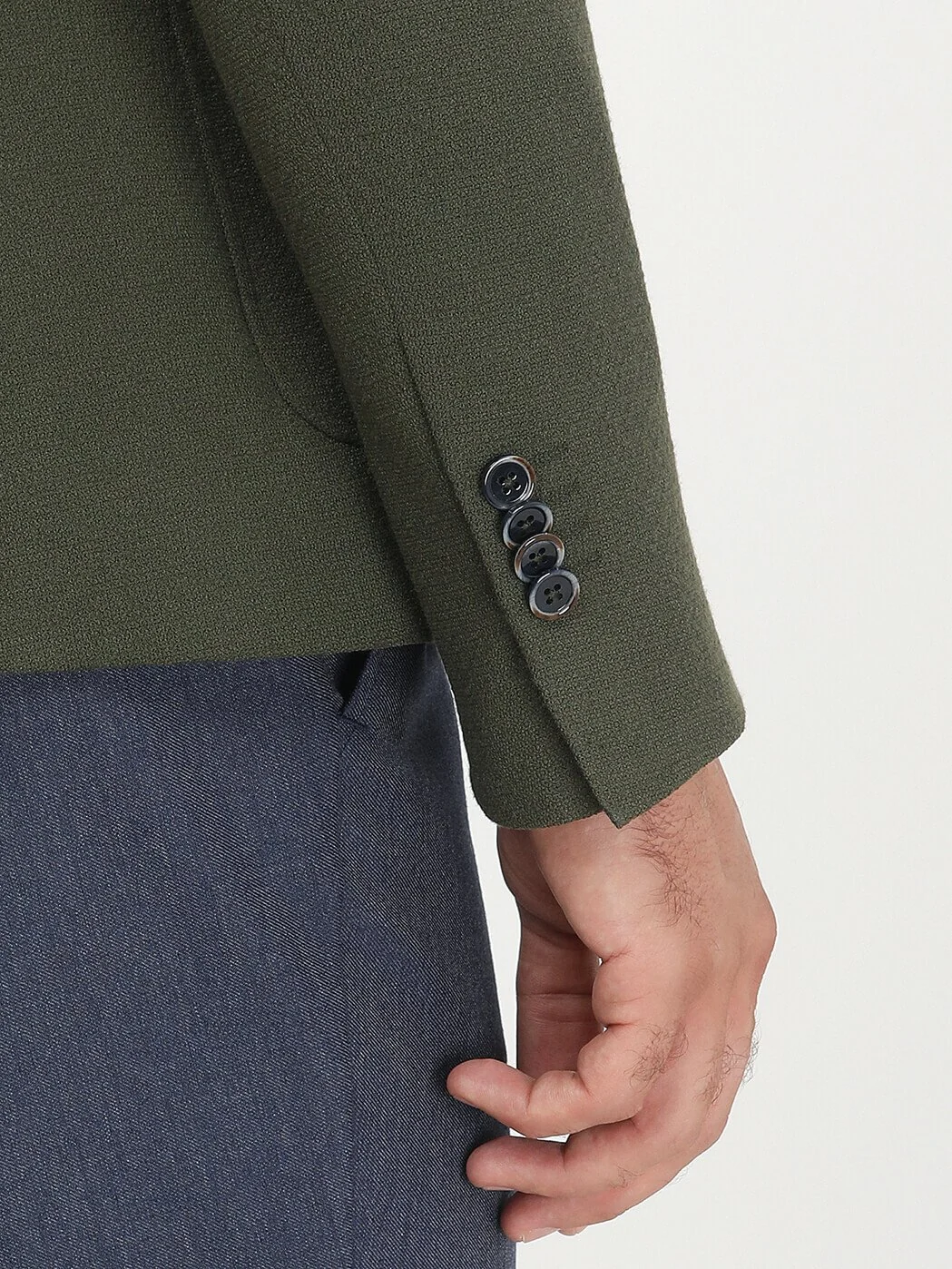 Haki Desenli Slim Fit Ceket - 6