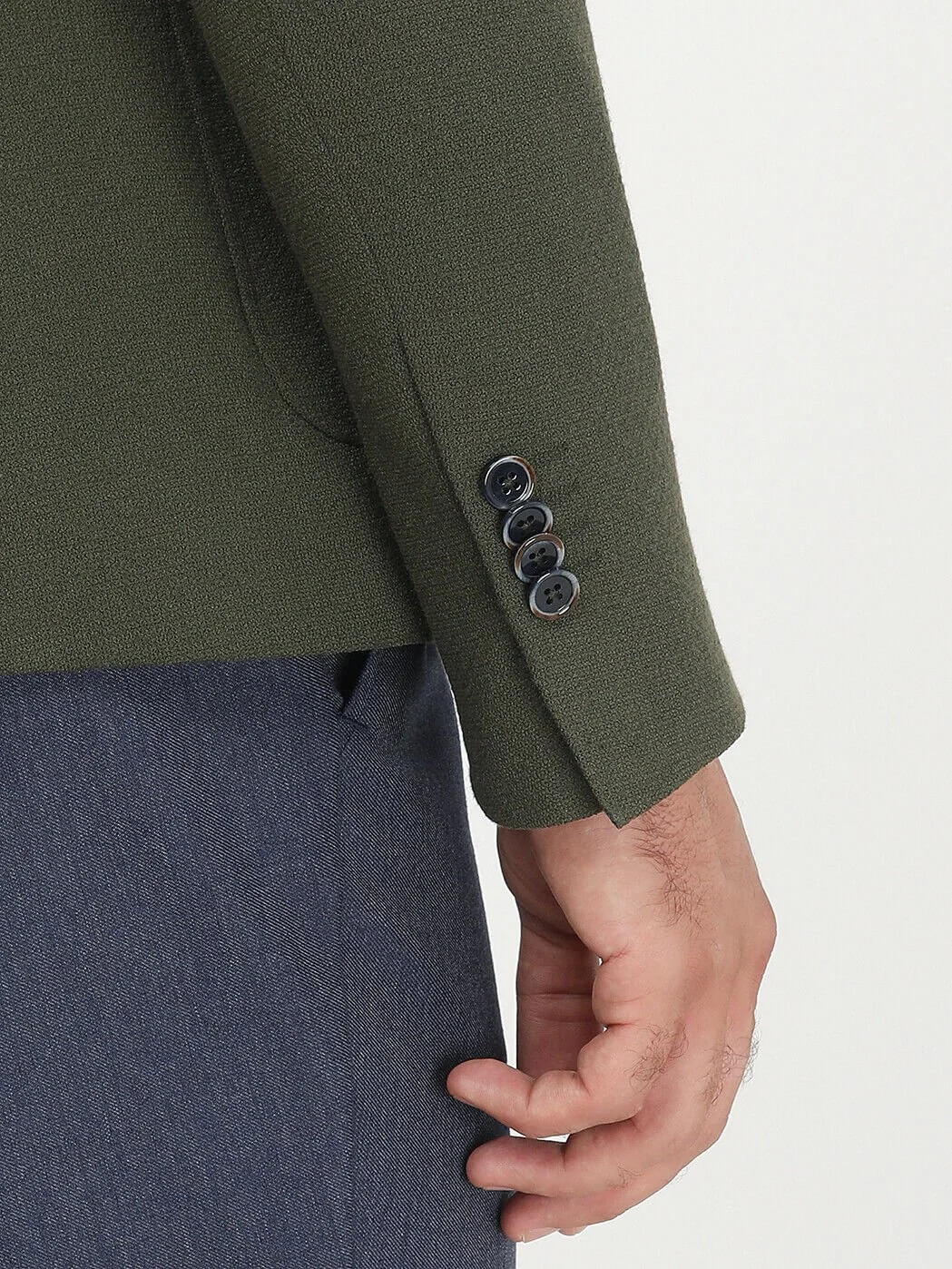 Haki Desenli Slim Fit Ceket - 6