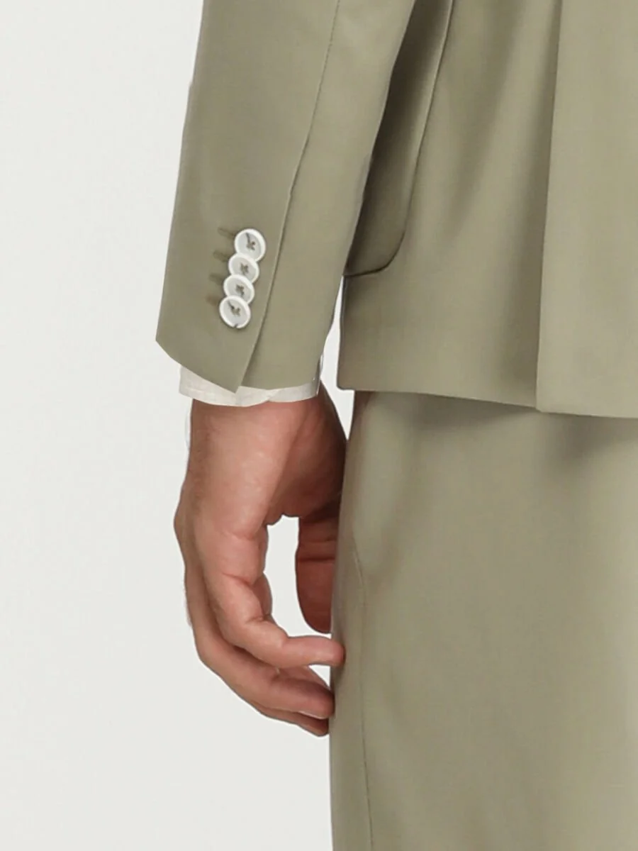 Haki Düz Modern Fit Takım Elbise - 6