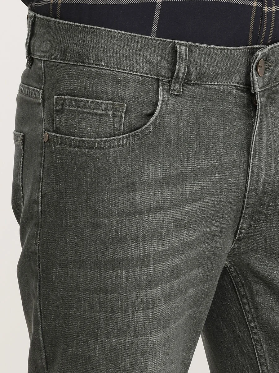 Haki Slim Fit Denim Pamuk Karışımlı Pantolon - 1