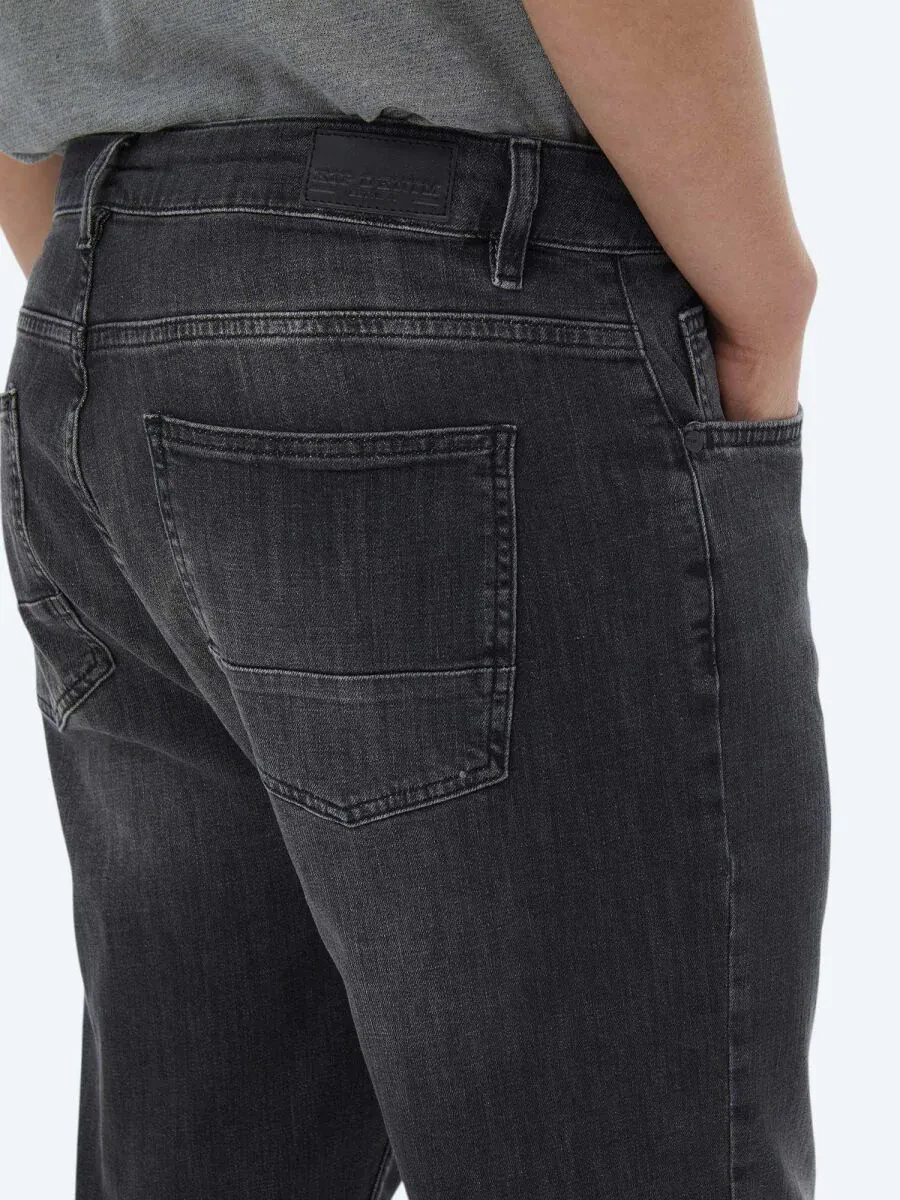 Hard Coal Carrot Fit Denim Cotton Blended Trousers - 4