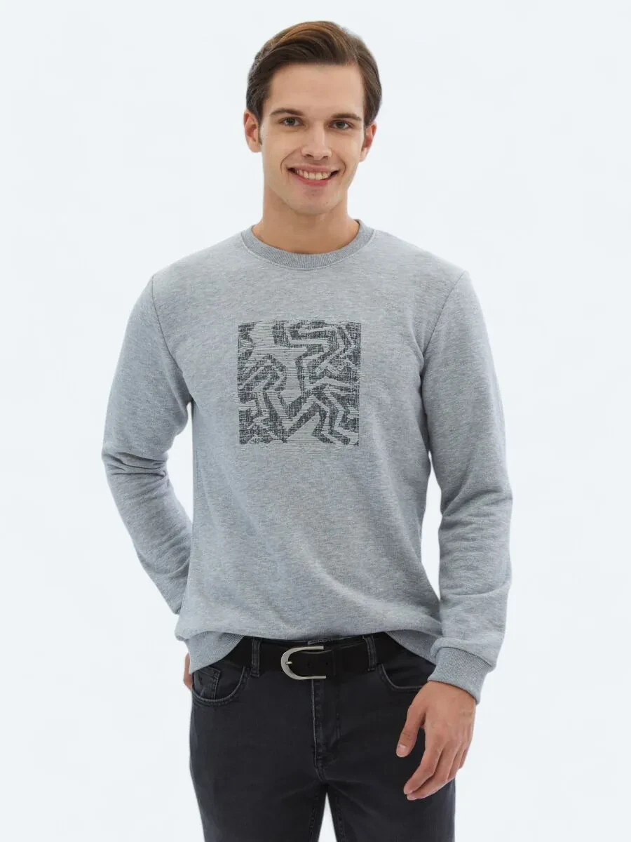 Hard Coal Crew Neck Printed Sweatshirt - 1