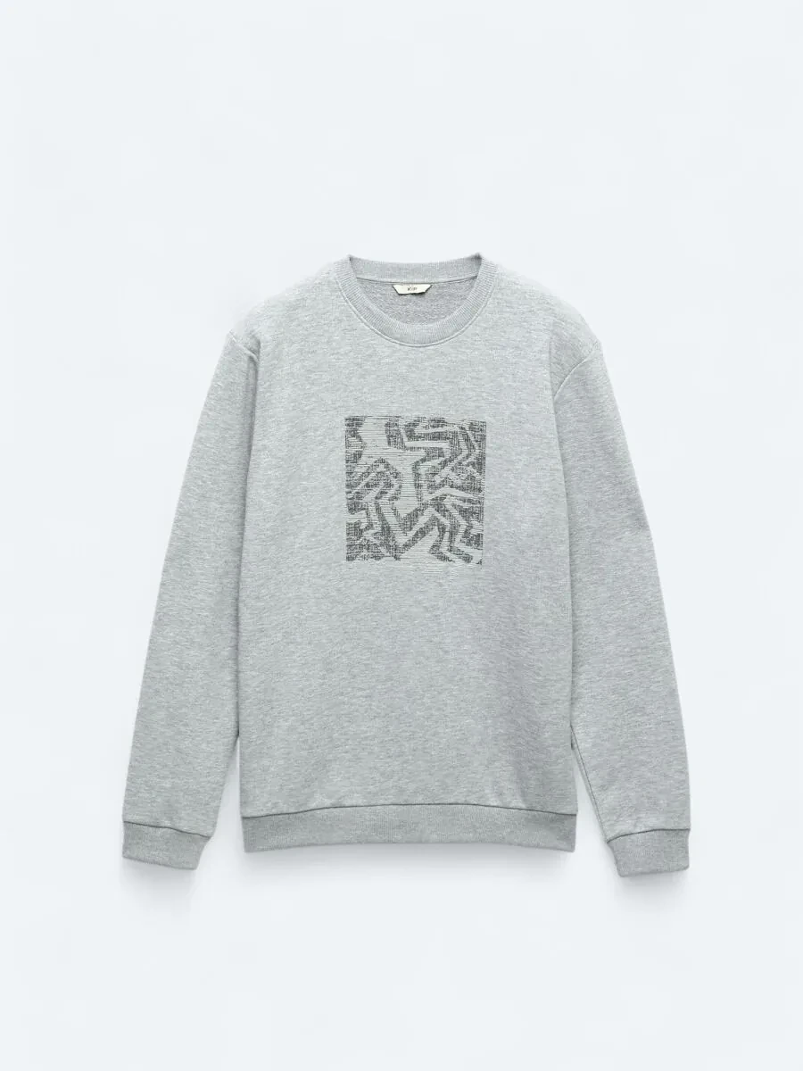 Hard Coal Crew Neck Printed Sweatshirt - 5