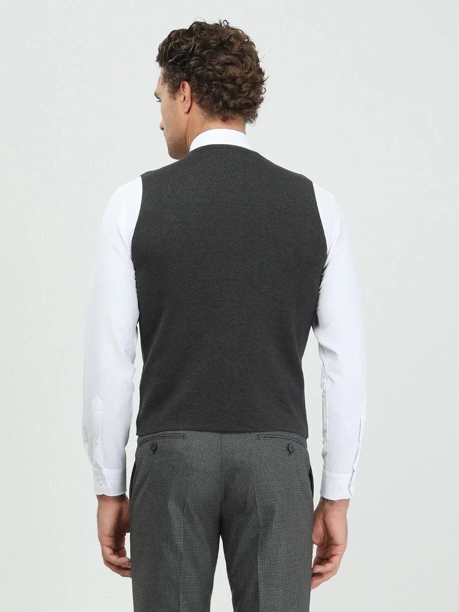 Hard Coal Knit Vest - 4