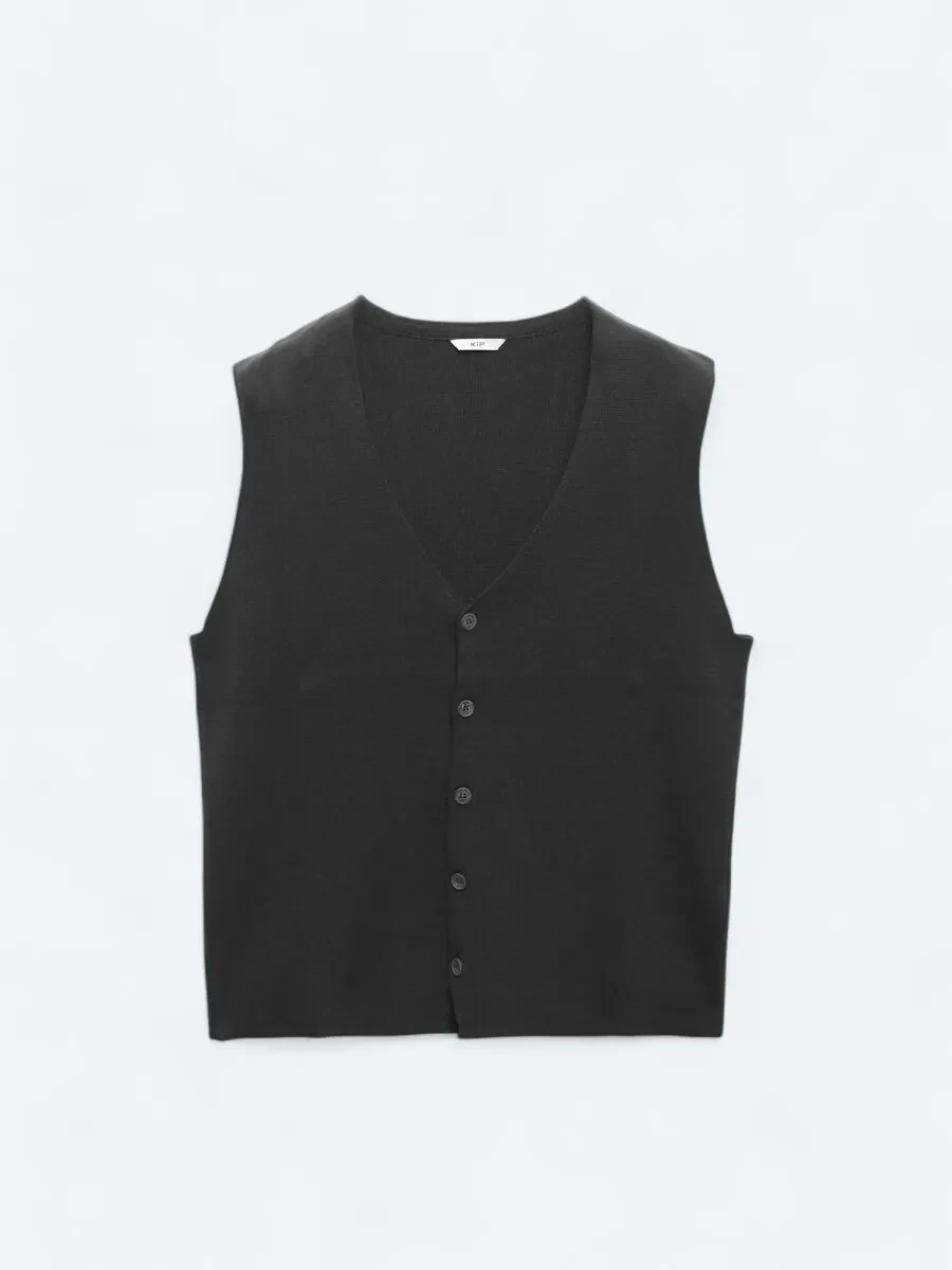 Hard Coal Knit Vest - 7