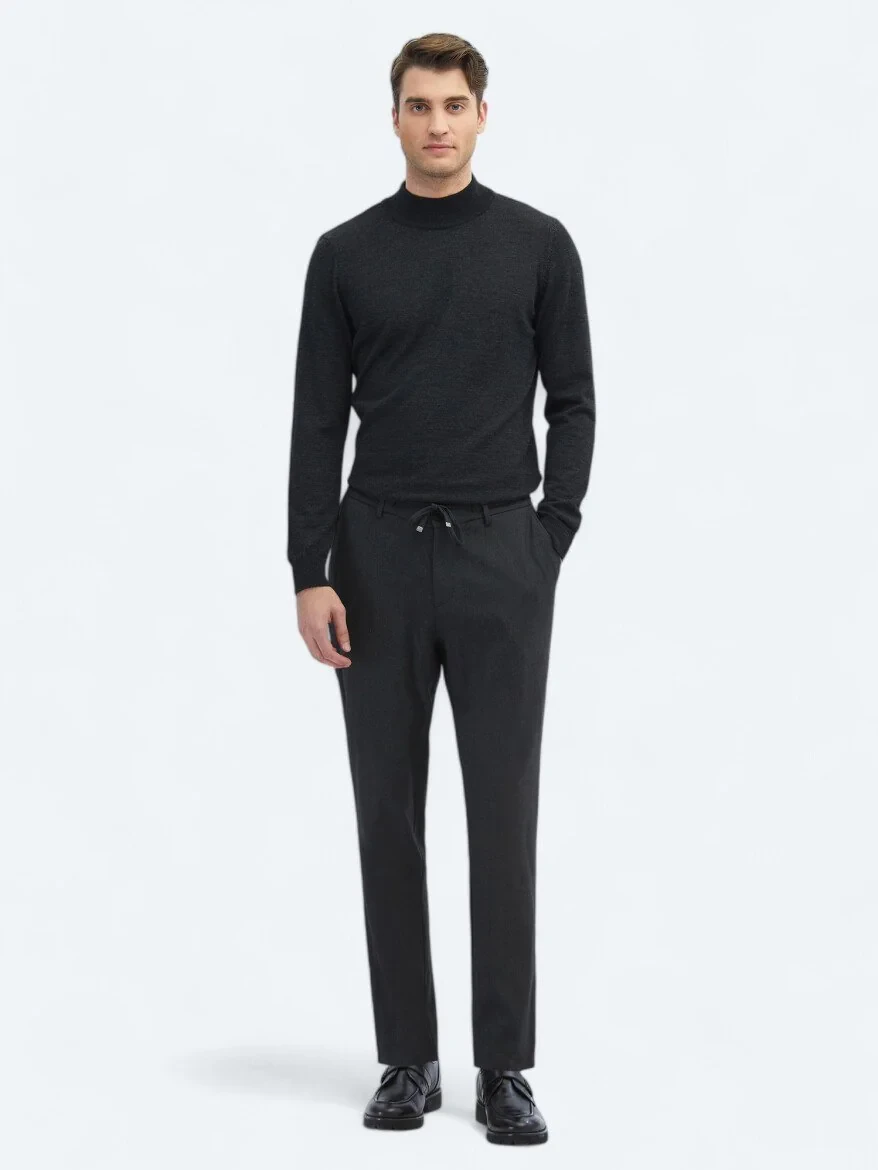 Hard Coal Knitting Jogging Fit Casual Trousers - 1