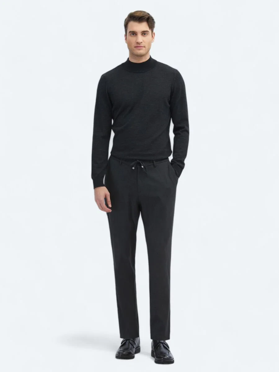 Hard Coal Knitting Jogging Fit Casual Trousers - 1