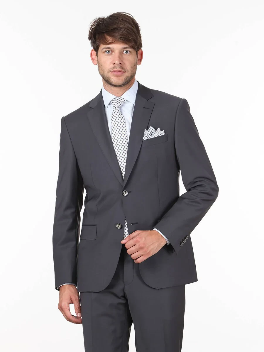 Hard Coal Modern Fit Wool Blended Suit - 1