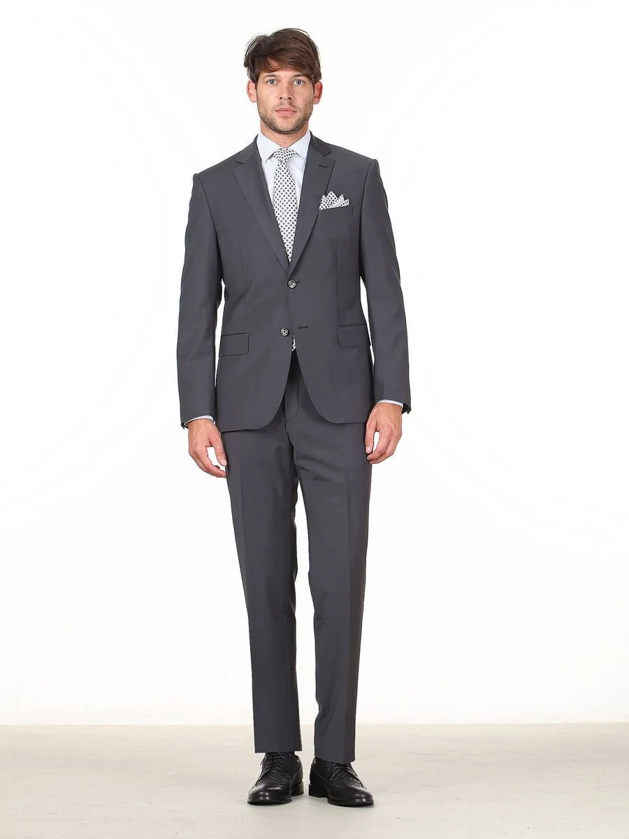 Hard Coal Modern Fit Wool Blended Suit - 3