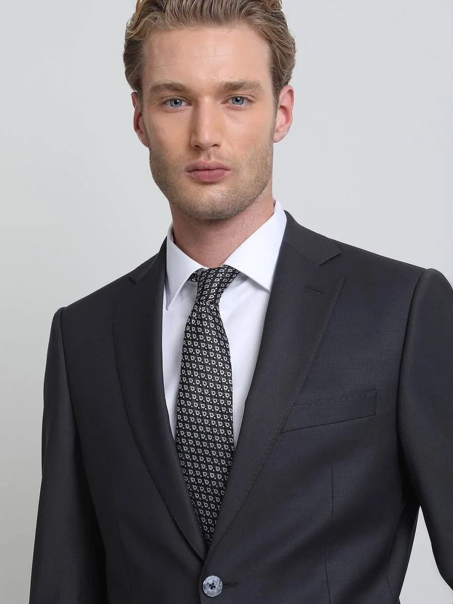 Hard Coal Modern Fit Wool Blended Suit - 1
