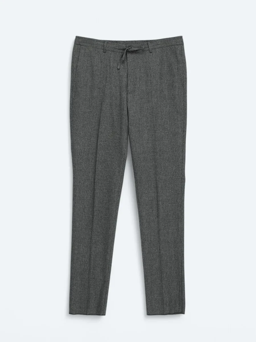 Hard Coal Plain Comfort Fit Wool Blended Suit - 2