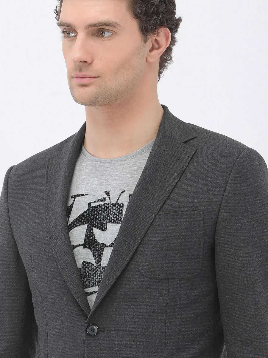 Hard Coal Plain Modern Fit Jacket - 3