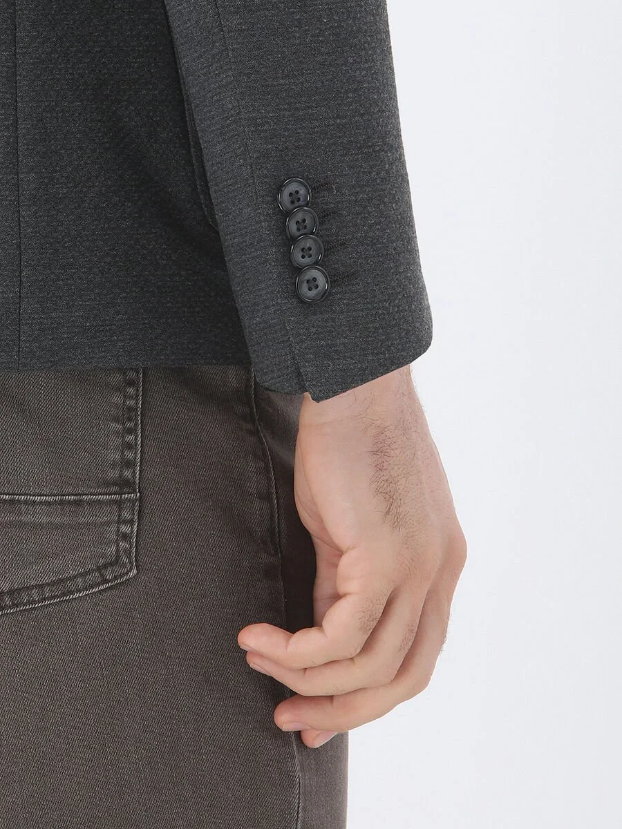 Hard Coal Plain Modern Fit Jacket - 4